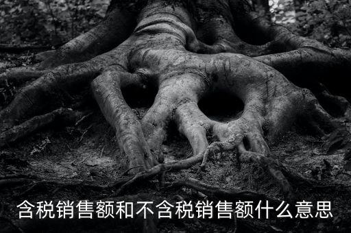 什么是含稅銷售額，含稅銷售額和不含稅銷售額什么意思