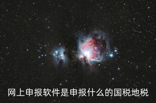 國稅申報軟件是什么，申報軟件是什么