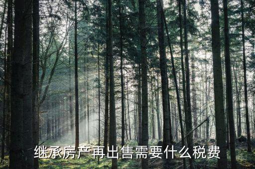 繼承房屋出售有什么稅，繼承房產(chǎn)再出售需要什么稅費(fèi)