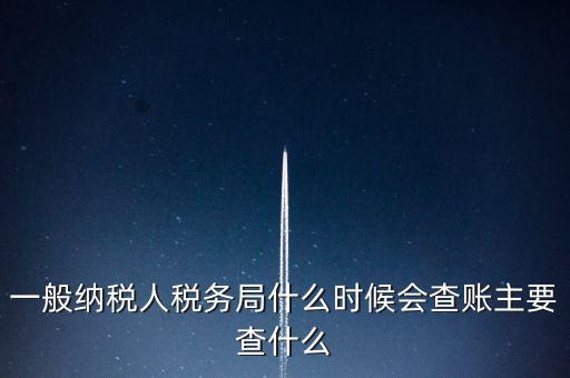 一般納稅人稅務局什么時候會查賬主要查什么
