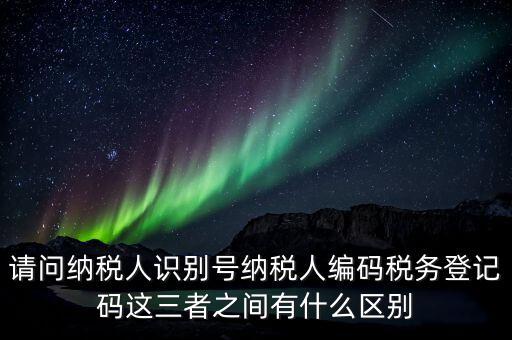 稅收編碼影響什么不同，納稅編碼和稅務登記號碼有什么不同