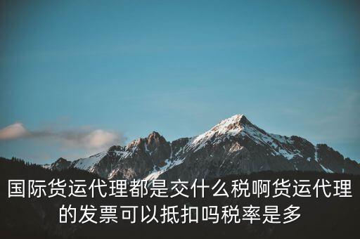 貨代公司交什么稅，國(guó)際貨運(yùn)代理都是交什么稅啊貨運(yùn)代理的發(fā)票可以抵扣嗎稅率是多