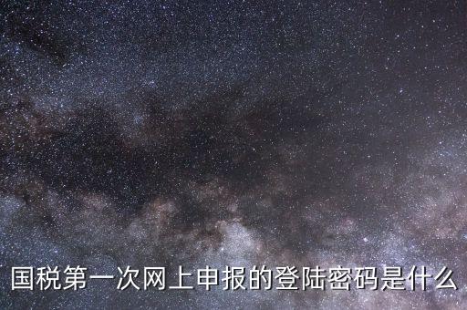 國稅網(wǎng)上登錄密碼是什么，國稅第一次網(wǎng)上申報的登陸密碼是什么