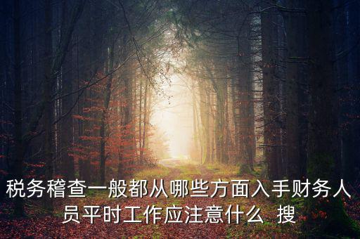 稅務(wù)稽查一般都從哪些方面入手財(cái)務(wù)人員平時工作應(yīng)注意什么  搜