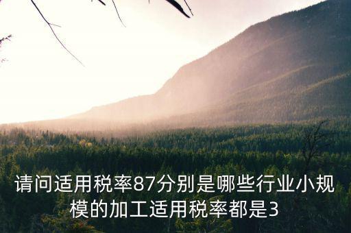 什么叫適用稅率，稅率是什么