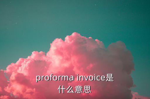 稅收營商環(huán)境是什么意思，proforma invoice是什么意思