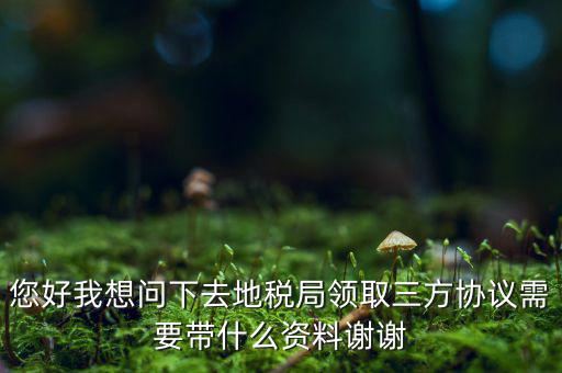 您好我想問下去地稅局領取三方協(xié)議需要帶什么資料謝謝