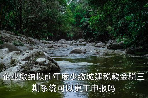 金稅三期更正申報(bào)需要什么資料，企業(yè)繳納以前年度少繳城建稅款金稅三期系統(tǒng)可以更正申報(bào)嗎