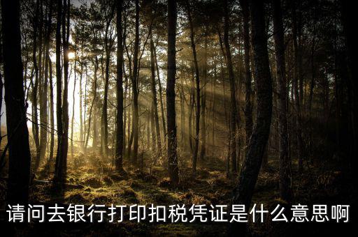 稅收憑證是什么，什么是完稅憑證啊