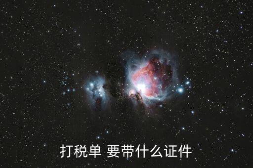 打印稅單需要什么證件，到稅務(wù)打印稅單需要什么資料
