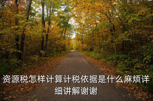 資源稅計稅依據(jù)是什么，資源稅怎樣計算計稅依據(jù)是什么麻煩詳細講解謝謝
