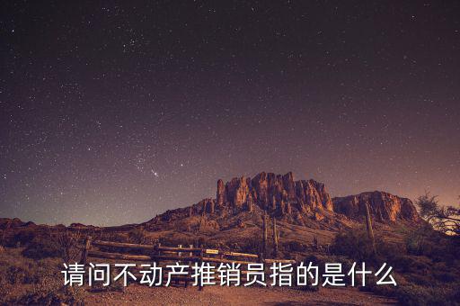 請(qǐng)問不動(dòng)產(chǎn)推銷員指的是什么