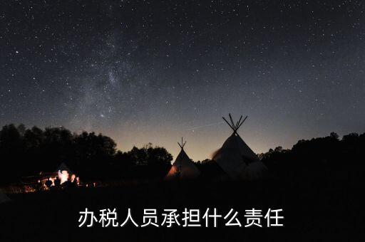 稅務(wù)負(fù)責(zé)人有什么責(zé)任，這樣的稅務(wù)辦事人員有責(zé)任嗎