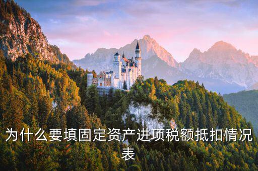 申報表固定資產(chǎn)進(jìn)項稅有什么作用，國稅報表中固定資產(chǎn)進(jìn)項稅報表