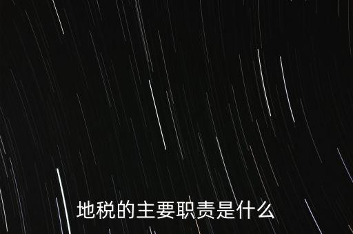 我為地稅做什么，地稅的主要職責(zé)是什么