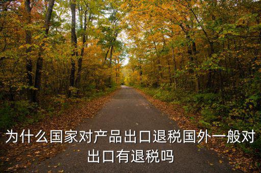 為什么國家對(duì)產(chǎn)品出口退稅國外一般對(duì)出口有退稅嗎
