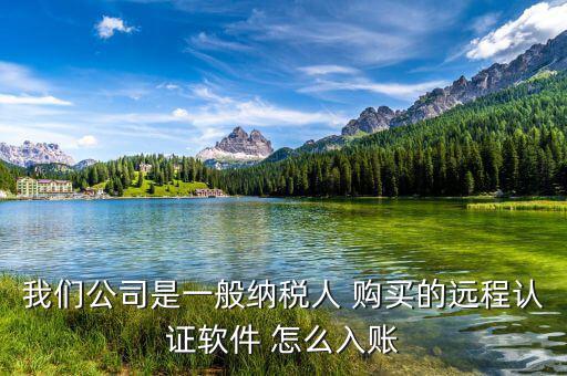 一般納稅人 網(wǎng)上認證 認定計入什么科目，我們公司是一般納稅人 購買的遠程認證軟件 怎么入賬