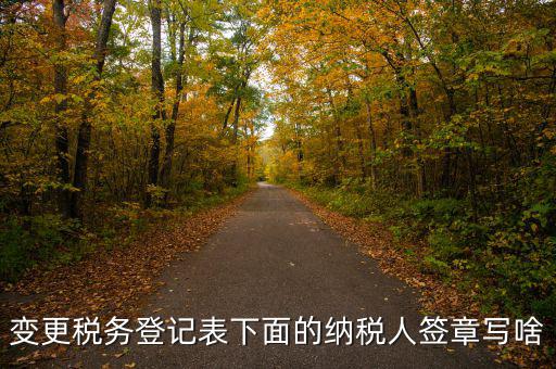 地稅申報納稅人簽章是什么意思，變更稅務登記表下面的納稅人簽章寫啥