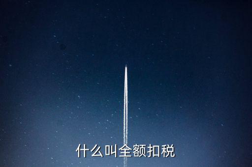 什么是全額納稅，請問地稅局說的個(gè)稅要全員全額交納是啥意思