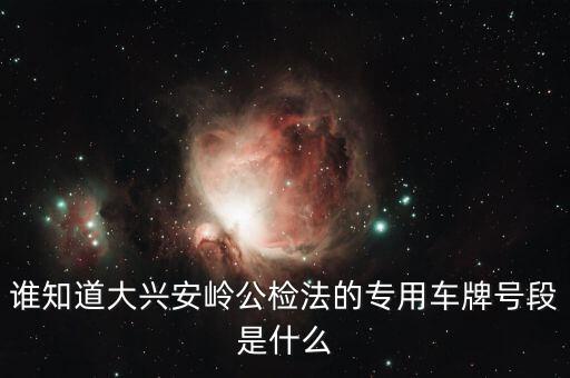 國(guó)家 公檢法 系統(tǒng)專(zhuān)用車(chē)輛是什么，誰(shuí)知道大興安嶺公檢法的專(zhuān)用車(chē)牌號(hào)段是什么
