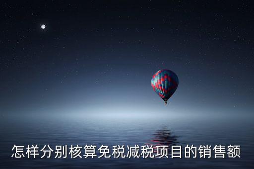 什么是分別核算銷售額，怎樣分別核算免稅減稅項(xiàng)目的銷售額