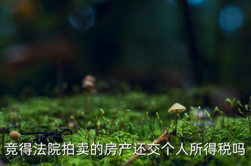 競得法院拍賣的房產(chǎn)還交個(gè)人所得稅嗎