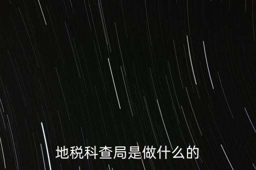 地稅局稽查局干什么的，地稅科查局是做什么的