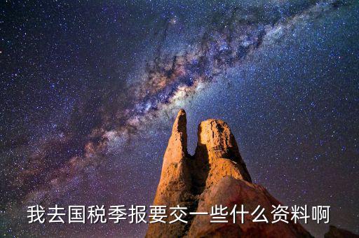 國稅季度申報需要帶什么，我去國稅季報要交一些什么資料啊