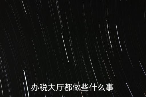 地稅大廳都干什么，辦稅大廳都做些什么事