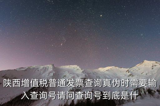 陜西增值稅普通發(fā)票查詢真?zhèn)螘r(shí)需要輸入查詢號(hào)請(qǐng)問查詢號(hào)到底是什