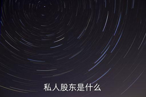 什么是個人股東，什么叫做私人股東啊