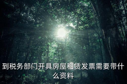 到稅務部門開具房屋租賃發(fā)票需要帶什么資料