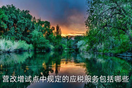 營改增試點中規(guī)定的應稅服務包括哪些