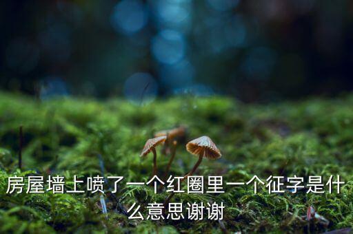 墻上印征收是什么意思，房屋墻上噴了一個紅圈里一個征字是什么意思謝謝