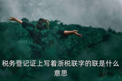 稅務(wù)全國聯(lián)網(wǎng)是什么意思，稅務(wù)登記證上寫著浙稅聯(lián)字的聯(lián)是什么意思