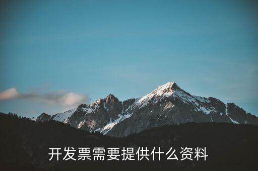 開票時提供什么資料，請問開發(fā)票需要什么資料