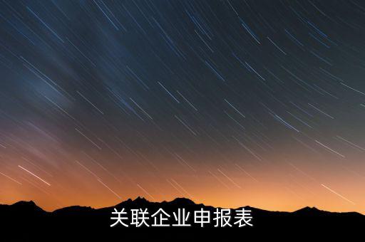 關聯(lián)企業(yè)申報表