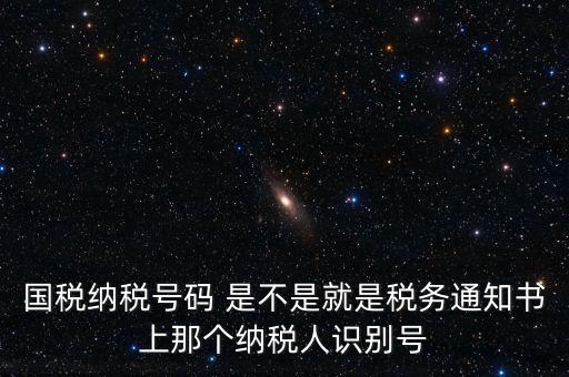 國稅稅務(wù)號是什么意思，國稅納稅號碼 是不是就是稅務(wù)通知書上那個(gè)納稅人識別號