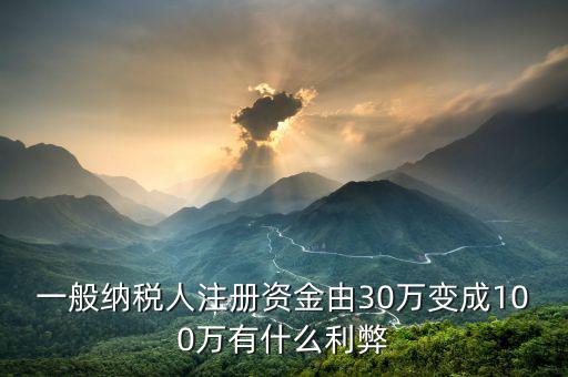 什么是案頭審核，一般納稅人注冊(cè)資金由30萬(wàn)變成100萬(wàn)有什么利弊