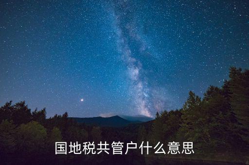 什么是國(guó)稅地稅共管戶(hù)，國(guó)地稅共管戶(hù)比對(duì)清理是什么意思