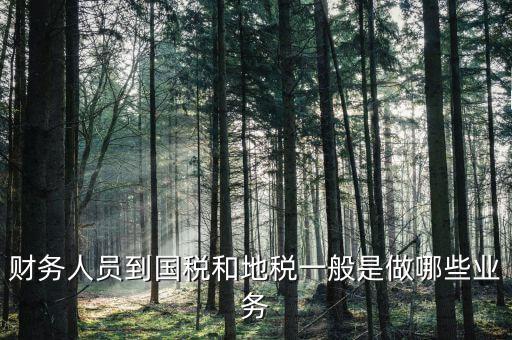 國稅地稅有什么工作，地稅工作人員有哪些職務(wù)