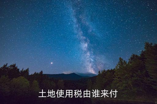 什么公司交土地使用稅，土地使用稅由誰來付