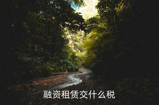 融資租賃繳納什么稅，融資租賃交什么稅
