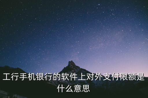 對外支付什么意思，工商銀行支出對外什么意思