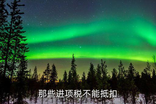 什么增值稅不能抵扣進(jìn)項(xiàng)稅額，不可抵扣的進(jìn)項(xiàng)稅有哪些
