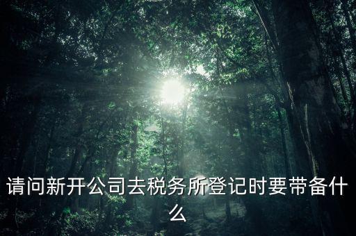新公司國稅登記需要什么資料，剛辦的營業(yè)執(zhí)照到國稅局登記需要那些材料