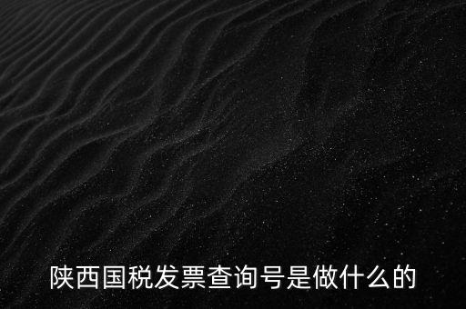 陜西國稅六個一是什么，陜西國稅發(fā)票查詢號是做什么的