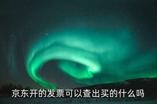手機(jī)發(fā)票可以查什么東西，京東開的發(fā)票可以查出買的什么嗎