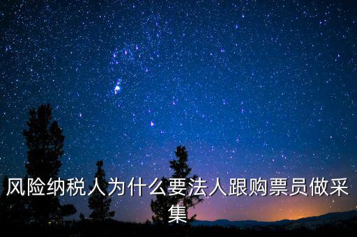 風險納稅人為什么要法人跟購票員做采集