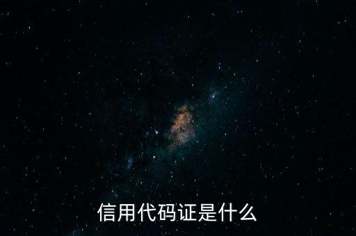 信用代碼號是什么情況，信用代碼證是什么